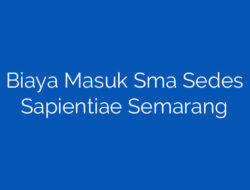 Menyingkap Biaya Masuk SMA Sedes Sapientiae Semarang: Apakah Worth It?